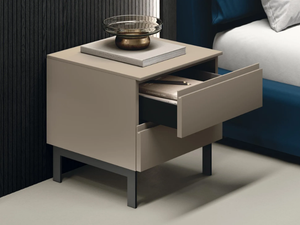 GROOVE - bilaminate bedside table with drawers _ Guzzini & Fontana